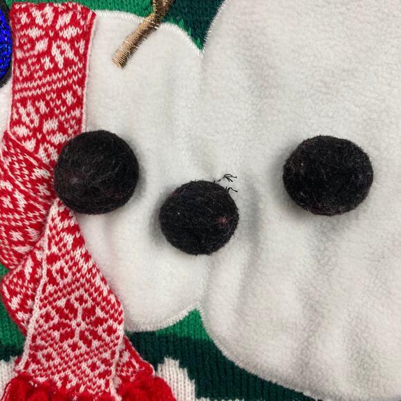 jolly sweaters womens XXL Christmas‎ Oversize knit 3D snowman blue winner - Picture 3 of 10